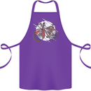 Cycling Steampunk Bicycle Bike Cyclist Cotton Apron 100% Organic Purple