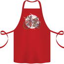 Cycling Steampunk Bicycle Bike Cyclist Cotton Apron 100% Organic Red