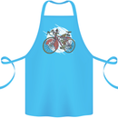 Cycling Steampunk Bicycle Bike Cyclist Cotton Apron 100% Organic Turquoise