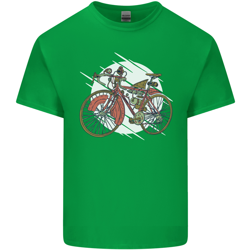 Cycling Steampunk Bicycle Bike Cyclist Kids T-Shirt Childrens Irish Green