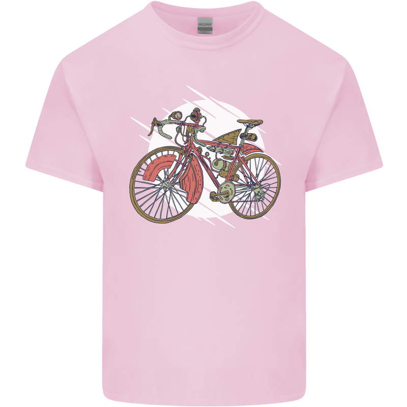 Cycling Steampunk Bicycle Bike Cyclist Kids T-Shirt Childrens Light Pink