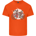 Cycling Steampunk Bicycle Bike Cyclist Kids T-Shirt Childrens Orange
