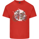 Cycling Steampunk Bicycle Bike Cyclist Kids T-Shirt Childrens Red