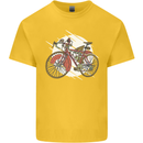 Cycling Steampunk Bicycle Bike Cyclist Kids T-Shirt Childrens Yellow