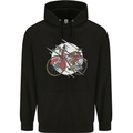 Cycling Steampunk Bicycle Bike Cyclist Mens 80% Cotton Hoodie Black