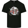 Cycling Steampunk Bicycle Bike Cyclist Mens Cotton T-Shirt Tee Top Black