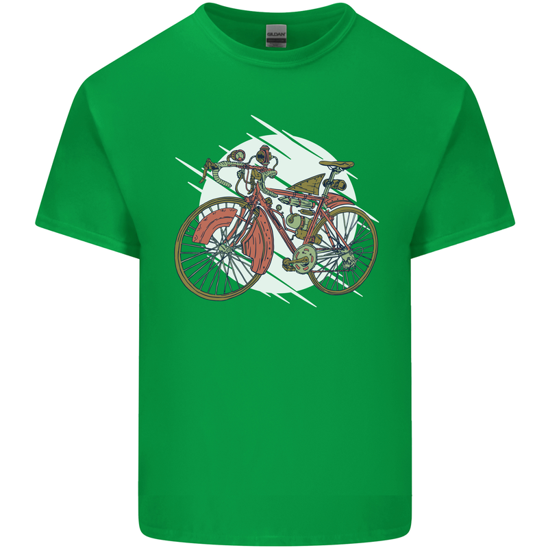 Cycling Steampunk Bicycle Bike Cyclist Mens Cotton T-Shirt Tee Top Irish Green