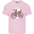 Cycling Steampunk Bicycle Bike Cyclist Mens Cotton T-Shirt Tee Top Light Pink