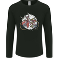 Cycling Steampunk Bicycle Bike Cyclist Mens Long Sleeve T-Shirt Black