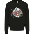 Cycling Steampunk Bicycle Bike Cyclist Mens Sweatshirt Jumper Black