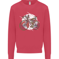 Cycling Steampunk Bicycle Bike Cyclist Mens Sweatshirt Jumper Heliconia