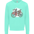 Cycling Steampunk Bicycle Bike Cyclist Mens Sweatshirt Jumper Peppermint