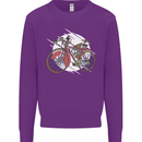 Cycling Steampunk Bicycle Bike Cyclist Mens Sweatshirt Jumper Purple