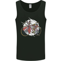 Cycling Steampunk Bicycle Bike Cyclist Mens Vest Tank Top Black