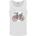 Cycling Steampunk Bicycle Bike Cyclist Mens Vest Tank Top White
