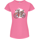 Cycling Steampunk Bicycle Bike Cyclist Womens Petite Cut T-Shirt Azalea