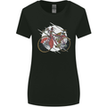 Cycling Steampunk Bicycle Bike Cyclist Womens Wider Cut T-Shirt Black