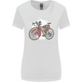 Cycling Steampunk Bicycle Bike Cyclist Womens Wider Cut T-Shirt White