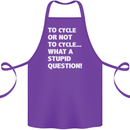 Cycling To Cycle Funny Cyclist Bicycle Bike Cotton Apron 100% Organic Purple