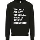 Cycling To Cycle Funny Cyclist Bicycle Bike Kids Sweatshirt Jumper Black