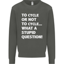 Cycling To Cycle Funny Cyclist Bicycle Bike Kids Sweatshirt Jumper Storm Grey