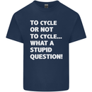 Cycling To Cycle Funny Cyclist Bicycle Bike Kids T-Shirt Childrens Navy Blue