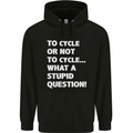Cycling To Cycle Funny Cyclist Bicycle Bike Mens 80% Cotton Hoodie Black