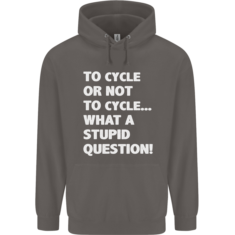 Cycling To Cycle Funny Cyclist Bicycle Bike Mens 80% Cotton Hoodie Charcoal