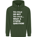 Cycling To Cycle Funny Cyclist Bicycle Bike Mens 80% Cotton Hoodie Forest Green