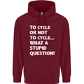 Cycling To Cycle Funny Cyclist Bicycle Bike Mens 80% Cotton Hoodie Maroon