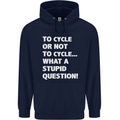 Cycling To Cycle Funny Cyclist Bicycle Bike Mens 80% Cotton Hoodie Navy Blue