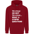 Cycling To Cycle Funny Cyclist Bicycle Bike Mens 80% Cotton Hoodie Red