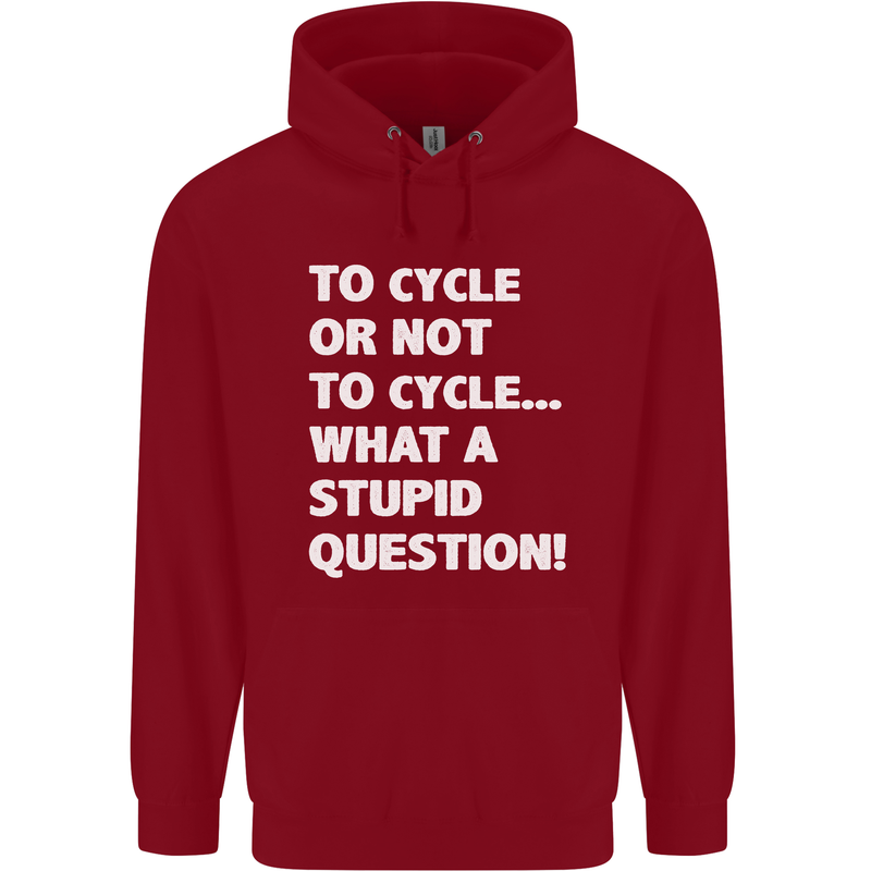 Cycling To Cycle Funny Cyclist Bicycle Bike Mens 80% Cotton Hoodie Red