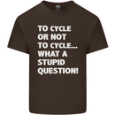 Cycling To Cycle Funny Cyclist Bicycle Bike Mens Cotton T-Shirt Tee Top Dark Chocolate