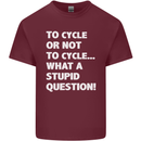 Cycling To Cycle Funny Cyclist Bicycle Bike Mens Cotton T-Shirt Tee Top Maroon