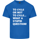 Cycling To Cycle Funny Cyclist Bicycle Bike Mens Cotton T-Shirt Tee Top Royal Blue