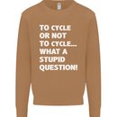 Cycling To Cycle Funny Cyclist Bicycle Bike Mens Sweatshirt Jumper Caramel Latte