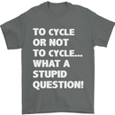 Cycling To Cycle Funny Cyclist Bicycle Bike Mens T-Shirt Cotton Gildan Charcoal