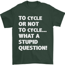 Cycling To Cycle Funny Cyclist Bicycle Bike Mens T-Shirt Cotton Gildan Forest Green