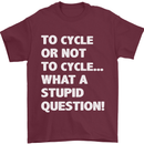 Cycling To Cycle Funny Cyclist Bicycle Bike Mens T-Shirt Cotton Gildan Maroon