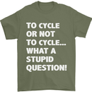 Cycling To Cycle Funny Cyclist Bicycle Bike Mens T-Shirt Cotton Gildan Military Green
