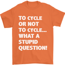 Cycling To Cycle Funny Cyclist Bicycle Bike Mens T-Shirt Cotton Gildan Orange