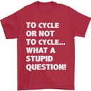 Cycling To Cycle Funny Cyclist Bicycle Bike Mens T-Shirt Cotton Gildan Red