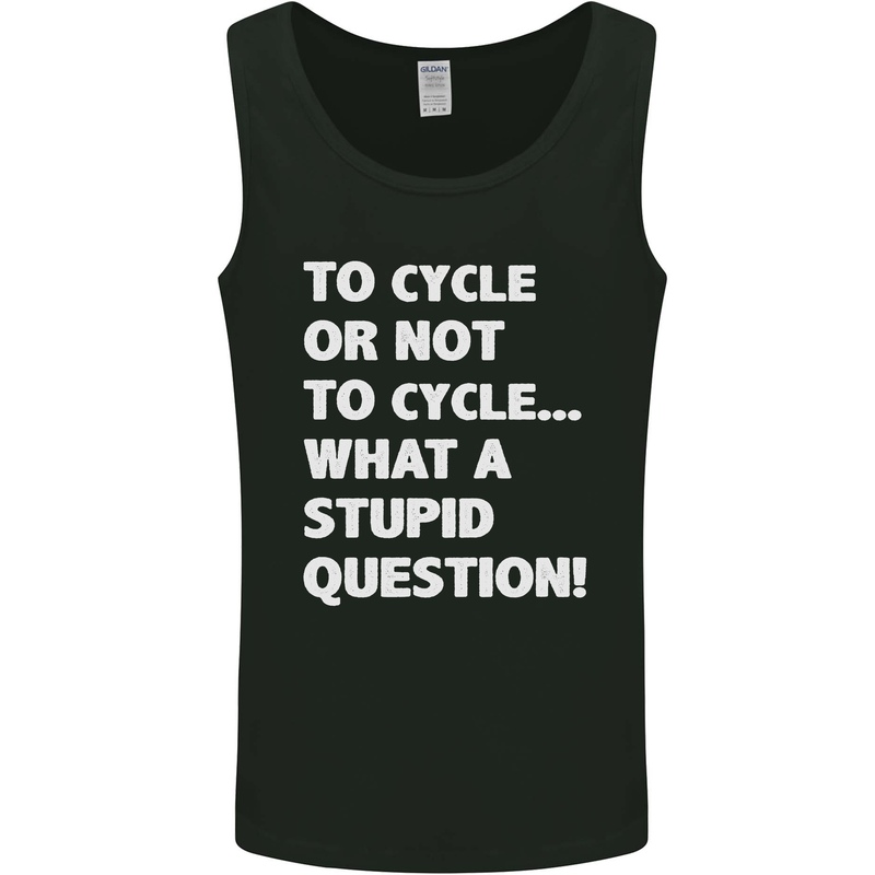 Cycling To Cycle Funny Cyclist Bicycle Bike Mens Vest Tank Top Black