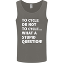 Cycling To Cycle Funny Cyclist Bicycle Bike Mens Vest Tank Top Charcoal
