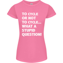 Cycling To Cycle Funny Cyclist Bicycle Bike Womens Petite Cut T-Shirt Azalea