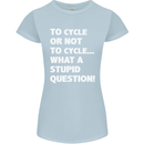 Cycling To Cycle Funny Cyclist Bicycle Bike Womens Petite Cut T-Shirt Light Blue