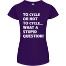 Cycling To Cycle Funny Cyclist Bicycle Bike Womens Petite Cut T-Shirt Purple