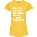 Cycling To Cycle Funny Cyclist Bicycle Bike Womens Petite Cut T-Shirt Yellow