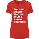 Cycling To Cycle Funny Cyclist Bicycle Bike Womens Wider Cut T-Shirt Red